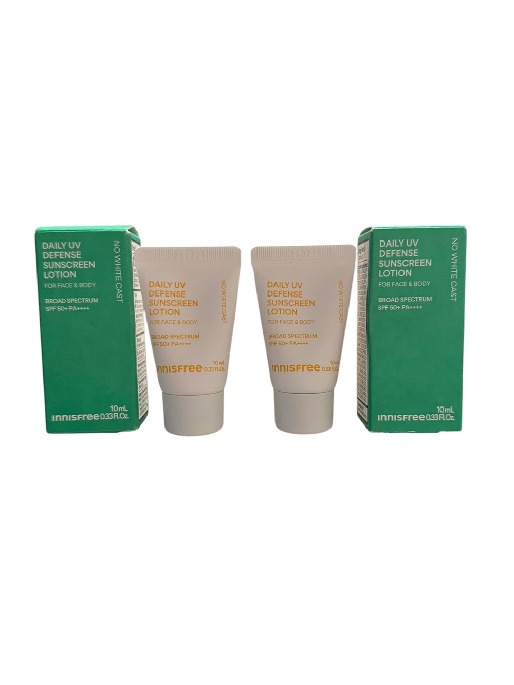 Innisfree Daily UV Defense Sunscreen SPF 50+ 10mL Bundle